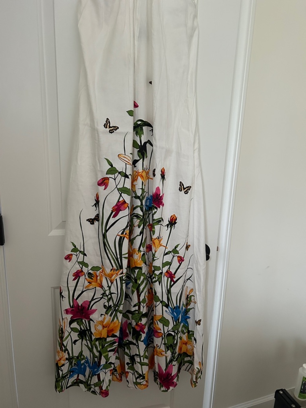 INC International Concepts White Maxi Dress with Multicolor Floral Print